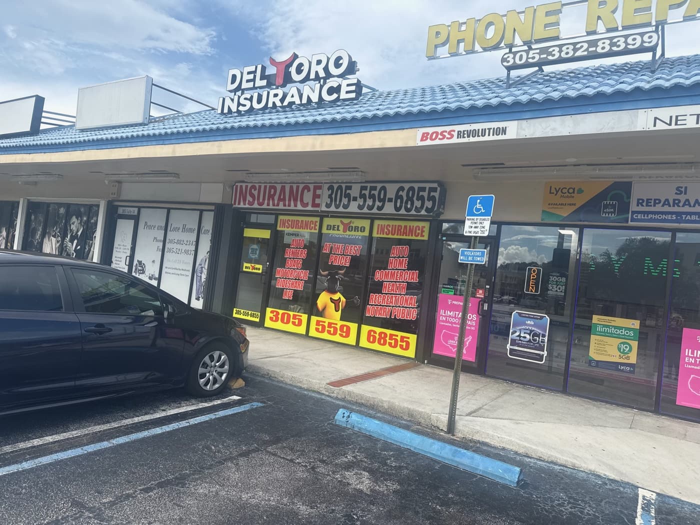 Miami Del Toro Insurance office storefront